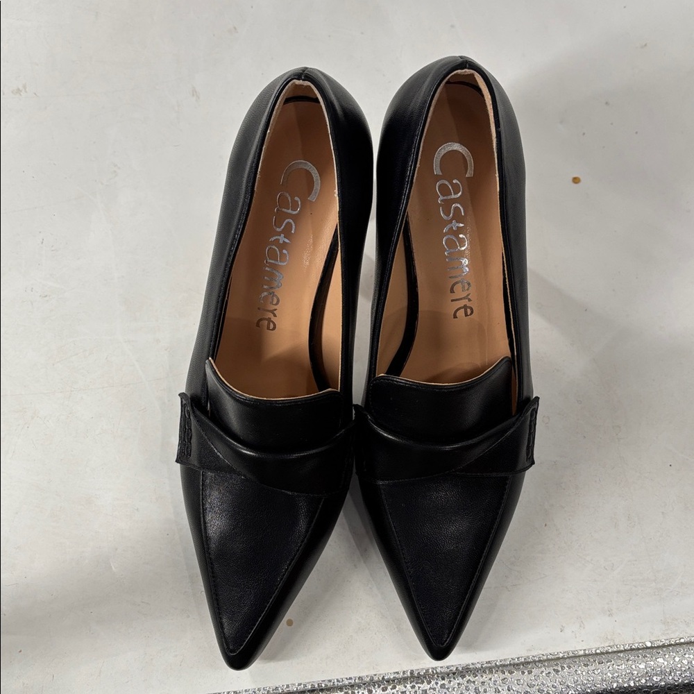 Women Black Pointed Toe High Heels Size 8 Pumps
